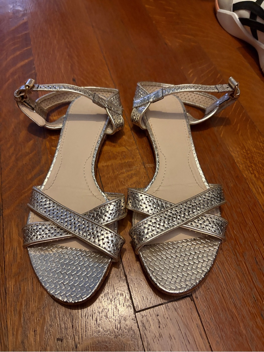 Givenchy Metallic Crisscross Ankle-Strap Sandals